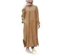 Abiti musulmani per le donne causale Plus Size Manica lunga Abaya Abito caftani Islamico Dubai Abiti Preghiera Thobe Dubai Outfit Flowy Maxi Abito da sera Robe Moschea Preghiera Ramadan Abbigliamento