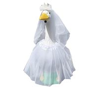 Abiti per il Matrimonio delle Oche | Velo da Abito per Animali | Accessori in Tessuto Bianco con Gonna per Decorazioni per Feste all'Aperto Eventi in e Ricorrenze