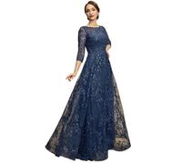 Abiti Per La Madre Della Sposa Abito da sera a trapezio con scollo a barchetta, elegante e grazioso, abiti donna, in pizzo paillettes, for la madre della sposa(26W)