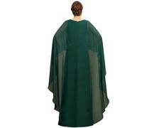 Abiti Per La Madre Della Sposa Abito da sposa vintage in chiffon verde con scollo a V, linea ad A, abito lungo ospite for la festa di nozze(22W)