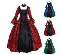 Abiti rococò da donna del 1800 UK medievale vittoriano regina pizzo manica campana abito da ballo adulti rinascimentale Halloween Costme vintage tea party ballo in maschera Festivel Fancy Dress, 2