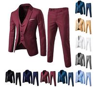 Abiti Uomo Completo da Uomo per Affari di Tinta Unita Matrimonio Business Formale Suit Completi Abito da Lavoro Blazer Giacche Classico Pantaloni Elegante Cerimonia Giacca Party Wedding 2 Pezzo Suit