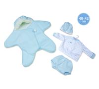 Abitino per bambola NEW BORN 40-42 cm - stellina in pile, set 3 pezzi