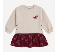 Abito 2 in 1, in felpa e garza di cotone Beige 5 anni - 108 cm La frutta