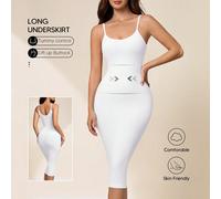 Abito a sottoveste modellante senza cuciture da donna, abito aderente che solleva vita e addome, shapewear comodo e compressivo L,M,S,XL,XXLColore unicoTessuto