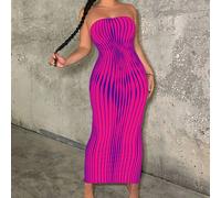 Abito a tubino aderente a righe, per donna, outfit per compleanno, vestito primaverile, abito da sera, vestito per San Valentino, vestito per appuntamento, abito da festa, vestito lungo estivo, abito