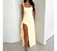 Abito aderente con spacco alto, adatto per matrimoni, compleanni, club e altre occasioni, abito sexy autunnale, adatto per il ritorno a scuola, Natale, concerti di musica country, feste e vita notturn