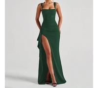 Abito aderente con spacco alto per matrimoni, compleanni, club, sexy, autunnale, per donne, per il ritorno a scuola, Natale, concerti country, feste e uscite serali L,M,S,XSColore unicoTessuto in magl