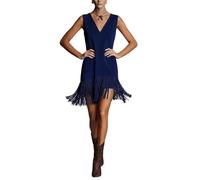 Abito Aderente Leggero con Frange da Donna - Abito Canotta Senza Maniche Slim Fit, Miniabito Casual Estivo alla Moda