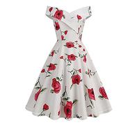 Abito Anni 50 Donna a Pois Vintage Banchetto Cena Retro Audrey Hepburn Temperamento
