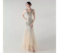 Abito Argento Evento Strass Con Paillettes Elegante Da Festa O Cerimonia CF41759