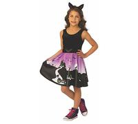 Abito Bambina Con Pipistrelli E Zucche Per Halloween Casa Infestata 701070