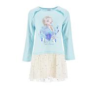 Abito Bambina Disney Frozen Vestitino Stampato con Gonna Tulle Brillantini 5692