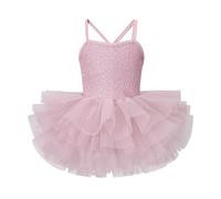 Abito Bambina-Elegante Abito da Ballo per Ragazze, Senza Maniche, tutù, Costume da Spettacolo di Balletto per Saggi E Feste