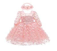 Abito Bambina-Le Ragazze Infantili Vestono L'Abito da Sposa della Ragazza della Principessa di Compleanno delle Stampe Floreali del Manicotto Lungo per Le Fasce dei Vestiti Appena Nati