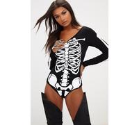 Abito Bodysuit Tuta Leggings Scheletro Halloween Donne Taglia Plus 8-26