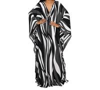 Abito Caftano da Donna con Maniche a Pipistrello, Maxi Copricostume da Spiaggia, Abito Caftano Ampio con Stampa Floreale per Abbigliamento da Spiaggia e da casa (Style K)