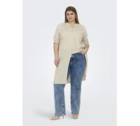 Abito camicia lunga in lino da donna taglie forti ONLY CARMAKOMA