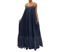 Abito casual da donna con tracolla in design swing per il tempo libero alla moda, BU1, 4XL