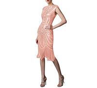 Abito Charleston anni 20, donna con paillette e frange, stile flapper, Gatsby, 20's, abito da donna con frange, costume da donna, abito da sera, donna con paillette, senza maniche, sexy, abito da