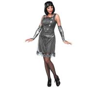W WIDMANN MILANO Party Fashion - Completo da donna Charleston | Abito anni '20, manicotti e fascia per capelli, costume per Carnevale e feste a tema