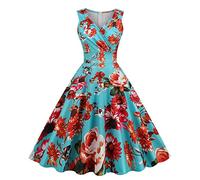Abito Cocktail Donna Anni 50 Medievale Retro Audrey Hepburn 2024 Offerte Vintage Una Linea Partito Dress Banchetto Cena Vestito di Stile Cortese Temperamento Festa retrò