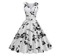 Abito Cocktail Donna Anni 50 Medievale Retro Audrey Hepburn 2024 Offerte Vintage Una Linea Partito Dress Banchetto Cena Vestito di Stile Cortese Temperamento Festa Retrò