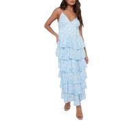 Abito con Bretelle Senza Schienale - Piccolo Motivo Floreale Colorato Abito da Torta Altalena Sexy Slim Fit Senza Schienale, Scollo A V Profondo Spalline Sottili Regolabili Abito Fluido A Trapezio