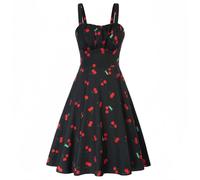 Abito con stampa Halter ax-4723, Nero ciliegia, XL