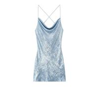 Abito Corto da Donna Primaverile con Colletto Pullover, Senza Maniche, Reggicalze - Colore dell'immagine - M