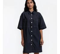 Abito corto in denim dalla vestibilità morbida, Signature SARA Blu XXL Tinta unita