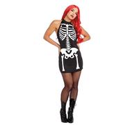 Abito Costume Da Donna Scheletro Che Brilla Al Buio