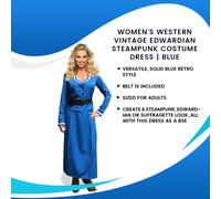 Abito Costume Steampunk Vintage Edwardiano Ispirato A West World Per Donna