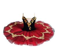 Abito da Balletto per Bambine, Abito da tutù da Balletto, Abito da Ginnastica Body da Danza Costume da Ballerina Abbigliamento da Ballo per Bambini,Rosso,150