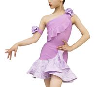 Abito Da Ballo Da Donna Con Volant In Pizzo E Gonna A Ruota Professionale Da Competizione, Valzer Moderno, Cha Cha Cha, Costume Da Spettacolo Sul Palco For Balli Da Sala, Latino, Salsa, Tango