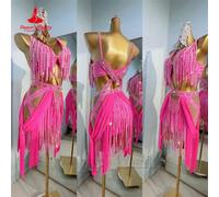 Abito da ballo latino per donna Senior AB Stones Rumba Chacha Tango Abbigliamento da competizione Gonna Abiti latini per bambini adulti