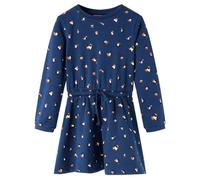 vidaXL Abito da Bambina a Maniche Lunghe Blu Marino 116