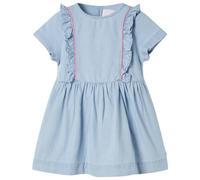 vidaXL Abito da Bambina con Volant Blu Tenue 128