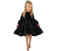 Abito da Bambina Elegante Vestito Bambina Luccichio con Carino Stampa Farfalla Lunghe Look Raffinato Abito Vestito Invernale in Maglia per Bambine di 2-15 Anni Occasioni Speciali Abito Glamour