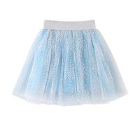 Abito da Bambina in Tulle Gonna a Pieghe Svasata Bambini Confortevole E Casual Ballo Golf Strati per Bambine Morbida soffice 6-14 Anni