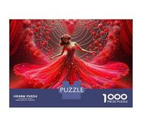 Abito da bellezza 1000 pezzi abito a cuore cremisi puzzle in cartone riciclato per la famiglia intrattenimento al chiuso antistress casa tempo libero 52x38 cm/1000 pezzi