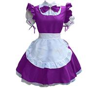 Abito da cameriera Cosplay, Abiti casual da donna, Dolce Kawaii Costume Dress Moda Colletto Finto Bowknot Abiti Francese Cameriera Grembiule Fantasia Carino Estate Shortdress Anime Giapponese Lolita
