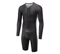 Abito da Ciclismo dell'uomo Skinsuit Triathlon Tuta Tuta Body Kit Bike Manica Lunga MTB. Abito Uniforme della Squadra con Tasche Gel Pad (Color : Skinsuit 2, Size : Medium)
