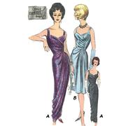 Abito Da Cocktail Vogue Anni '60, Da Sera, Prom - Seno=36” (92cm)