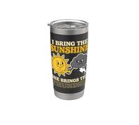 Abito da coppia I Bring The Sunshine She Brings The Thunder Bicchiere termico in acciaio inox doppia parete