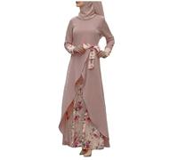 Abito da Donna Abaya per Musulmano Eid Abito da Preghiera Dubai Donne Maxi Caftano Islamico Salah del Giorno Abito Morbido Musulmano Donne Abbigliamento