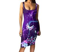 Abito da donna alla moda premaman, con stampa, casual, alla moda, da lavoro, sottile, senza maniche, da donna, colore: rosa