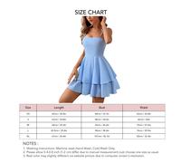 ABITO DA DONNA AZZURRO CHIARO, CON VOLANT, Fiocco e Vita Alta, Taglia M