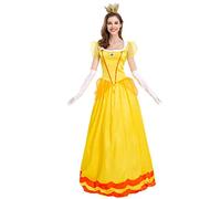 Abito da Donna Belle Costume da Pesca Principessa per Adulti Carnevale di Halloween Cosplay Vestire Fiaba La Bella e la Bestia Abiti da Festa