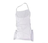 Abito da donna con scollo all'americana e schiena scoperta, aderente, aderente, per mini abito estivo per feste estive e serate in discoteca, nero (L bianco)